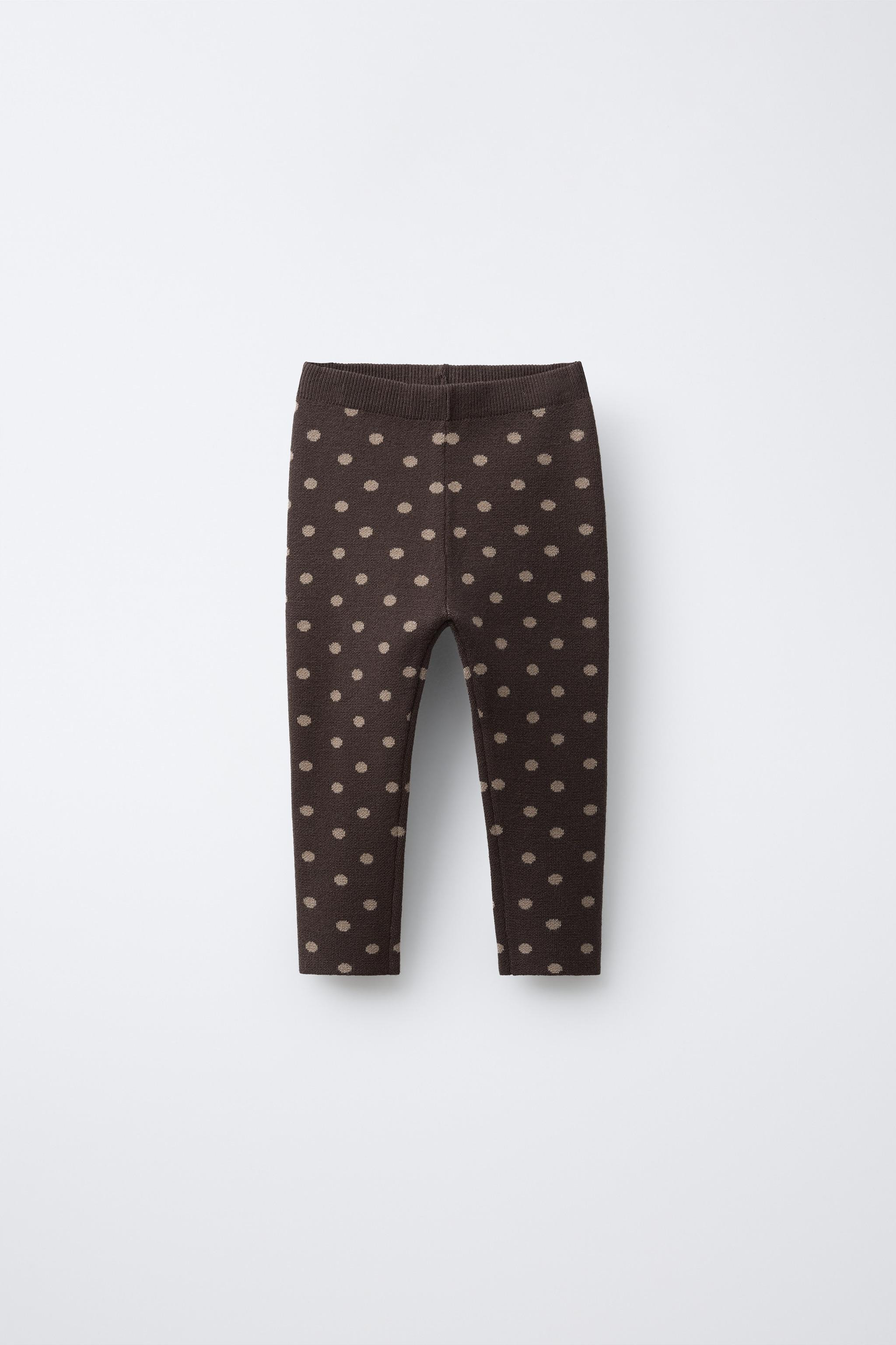 KNIT POLKA DOT LEGGINGS | Zara US