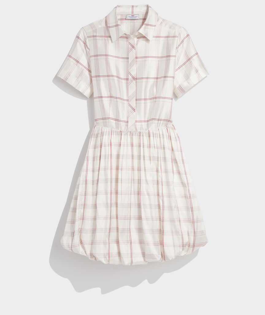 Silk Dupioni Bubble Shirtdress | vineyard vines
