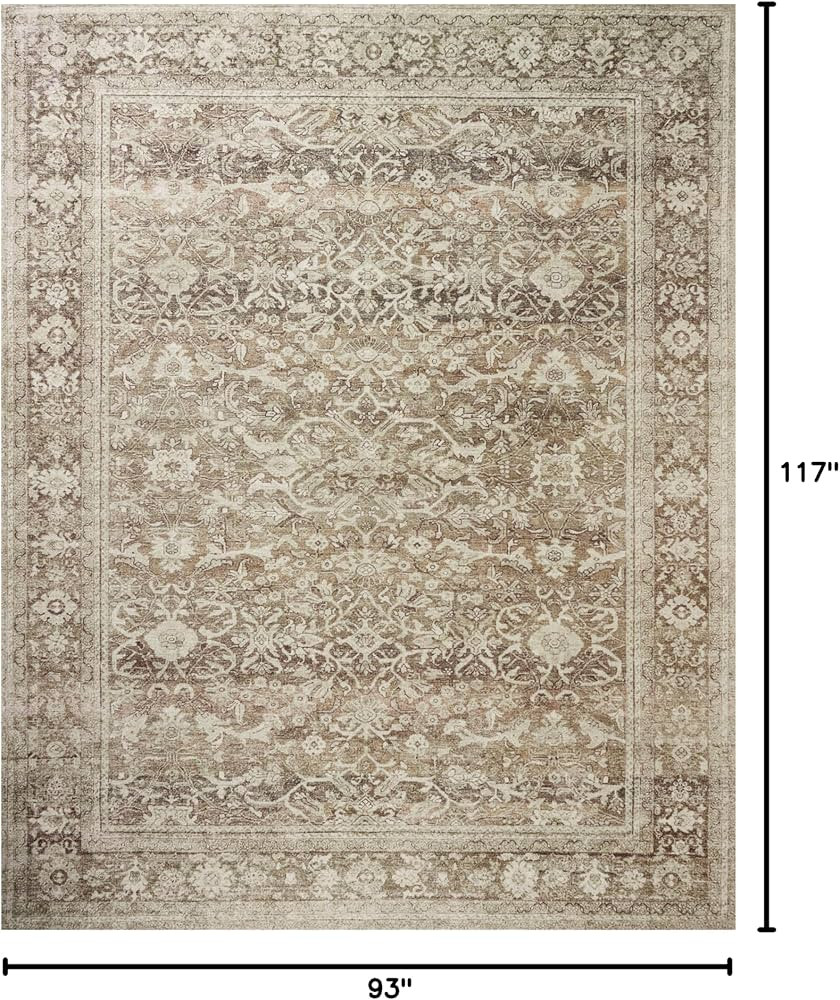 Loloi Magnolia Home by Joanna Gaines Wimberly Collection WYM-06 Bark/Ivory 7'-9" x 9'-9" Area Rug | Amazon (US)