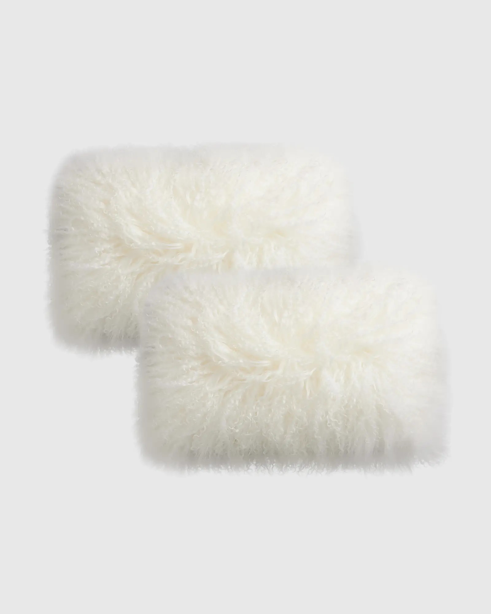 Luxe Mongolian Lamb Lumbar Pillow Cover (Set of 2) | Quince