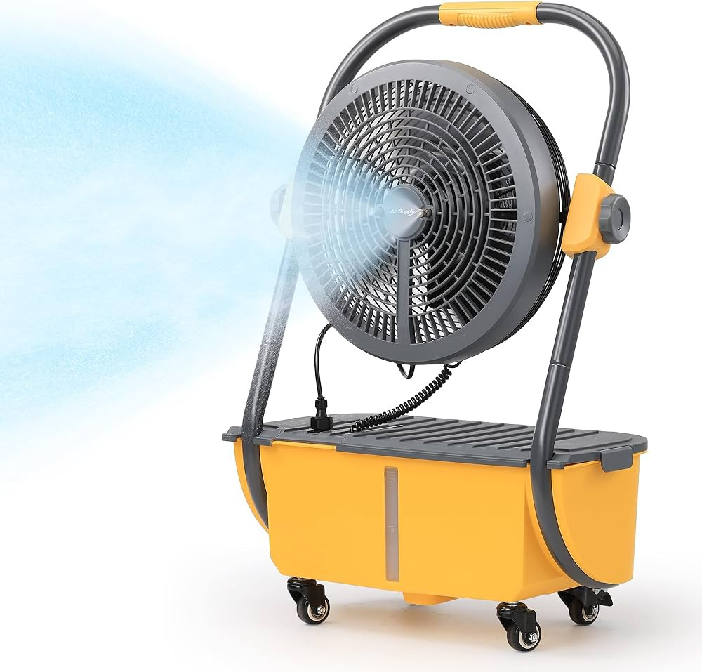 TURBRO Cordless Misting Fan with 11L Tank, High Pressure Spray Nozzles, 15ft Mist Range, Up to 50... | Amazon (US)