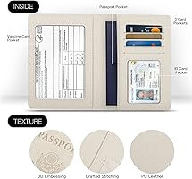 2 Pack Passport Cover With Card Slots RFID Blocking-White&Black | Amazon (US)