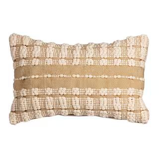 Hampton Bay 20 in. x 12 in. Dashed Stitch Hand Woven Outdoor Lumbar Throw Pillow (2-Pack) EM0KS03... | The Home Depot