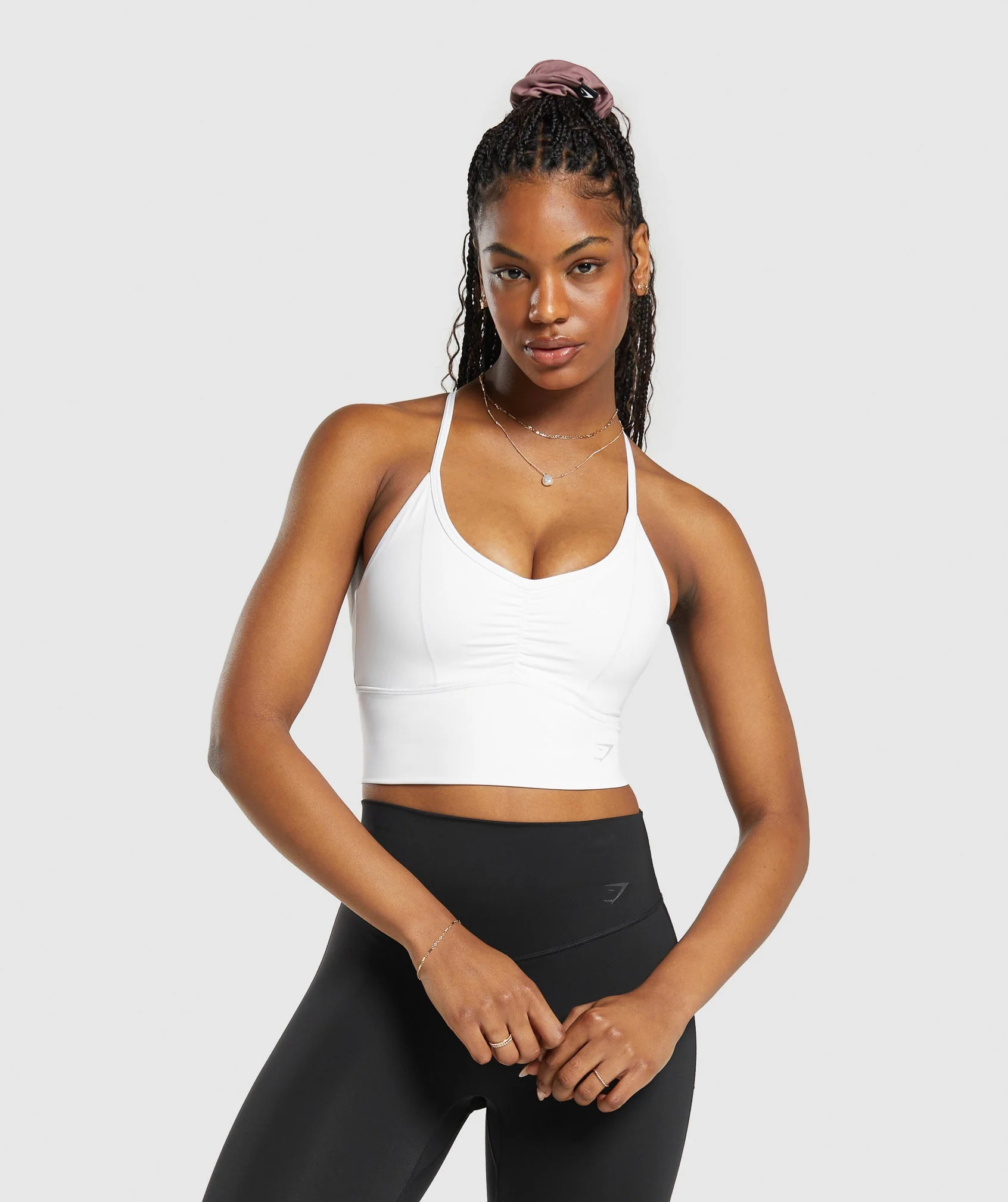 Gymshark Elevate Longline Sports Bra - White | Gymshark EU