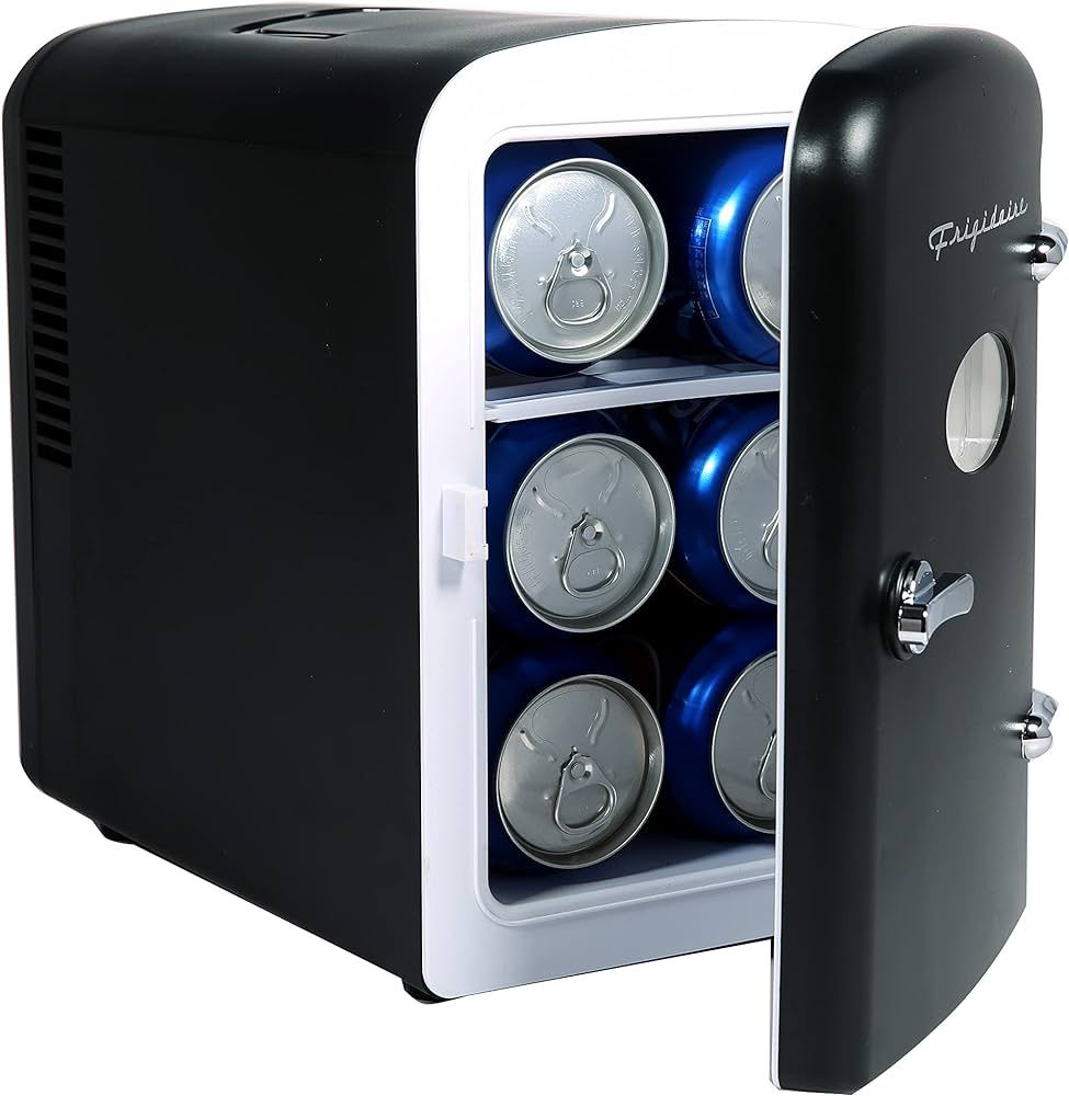 Frigidaire EFMIS175-BLACK Portable Mini Fridge-Retro Extra Large 9-Can Travel Compact Refrigerato... | Amazon (US)