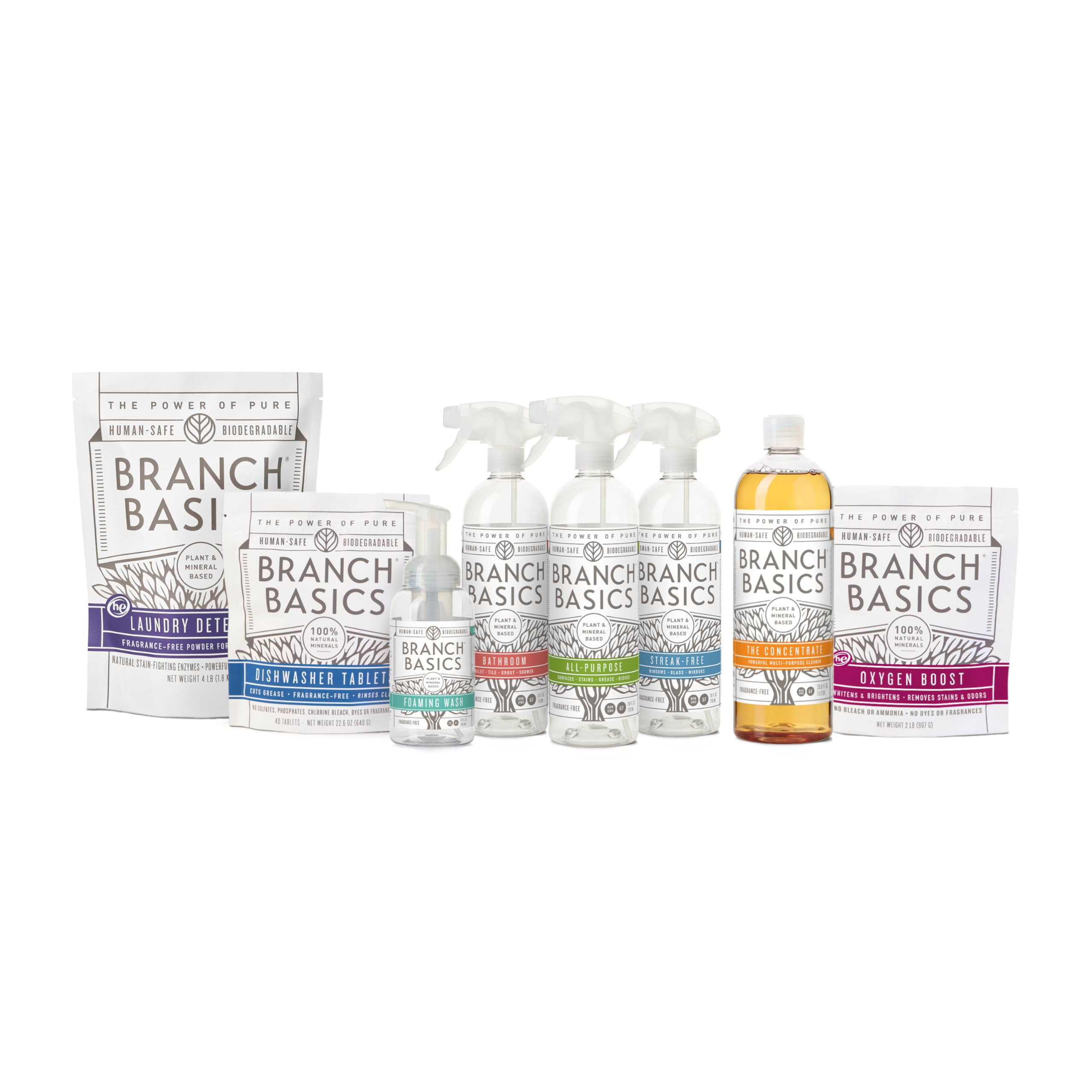 Branch Basics Ultimate Starter Kit: Natural All Purpose Cleaner, Glass, Bathroom, Foaming Hand Wa... | Amazon (US)