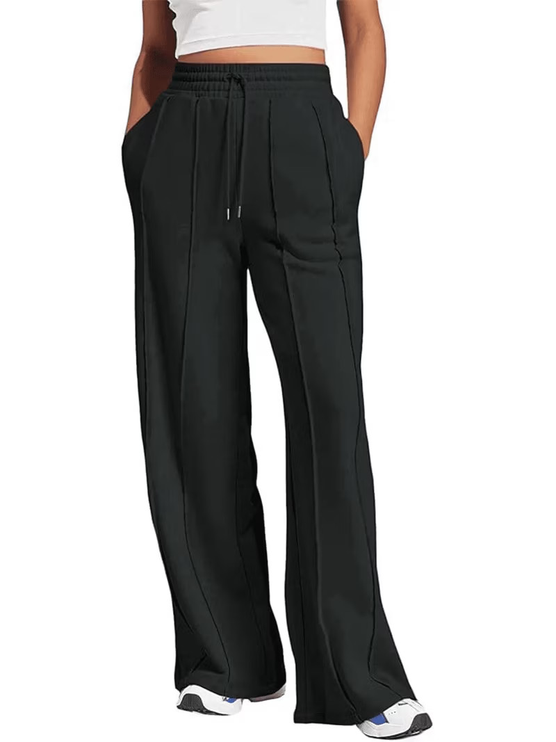 SOMER Yoga Sweatpants High Waisted for Women Elastic Elevated Seams Wide Leg Lightweight Drawstri... | Walmart (US)