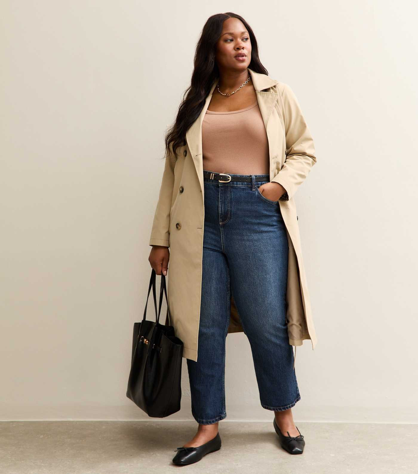 Curves Dark Blue Straight Leg Jeans | New Look | New Look (UK)