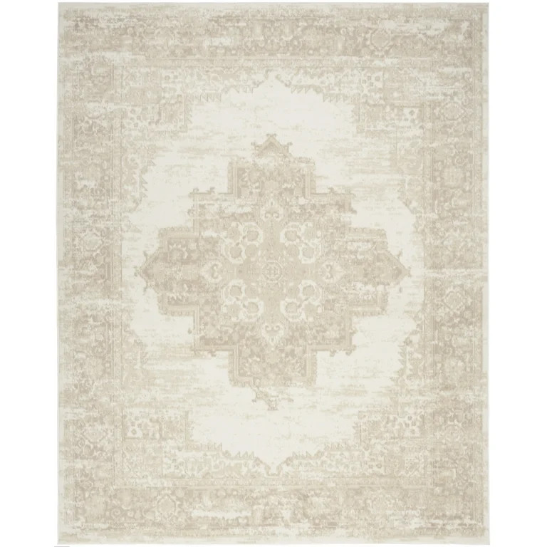 Nourison Grafix Persian Ivory Beige 7'10" x 9'10" Area Rug (8x10) | Walmart (US)