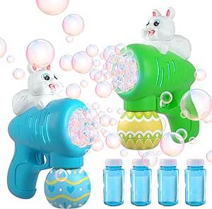 Shemira Easter Bubble Gun for Kids, Bunny Bubble Machine for Kids Toddlers, Bubble Machine Gun Ma... | Amazon (US)