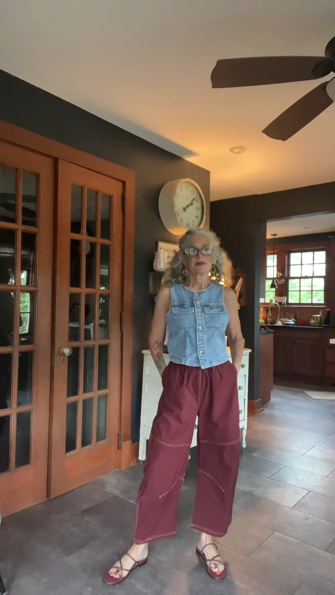 OOTD for 6/26/2026.  I ❤️denim!  Shirt is from TJMaxx OAT brand. 
Daily ootd for me a 64 yr old mom of 4, Gigi to 6 beauties and p/t caregiver to my mom with dementia❤️ #ootd #over50style #denim #styleinspo

#LTKdayinmylife #LTKgrwm #LTKootd
