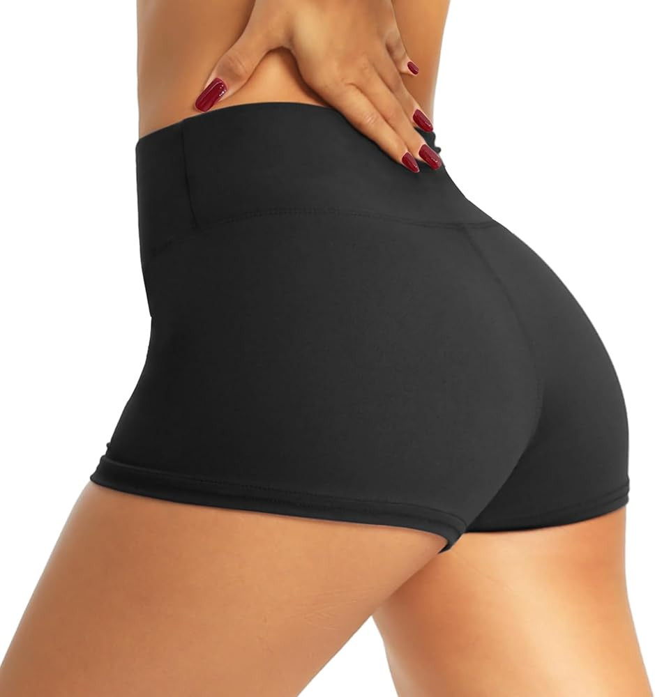 QGGQDD Workout Biker Shorts for Women - 3"/5"/8" High Waisted Tummy Control Spandex Booty Shorts ... | Amazon (US)