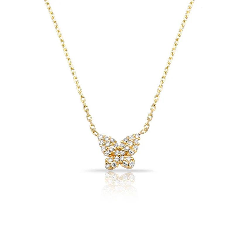 TSK Diamond Butterfly Necklace | The Sis Kiss