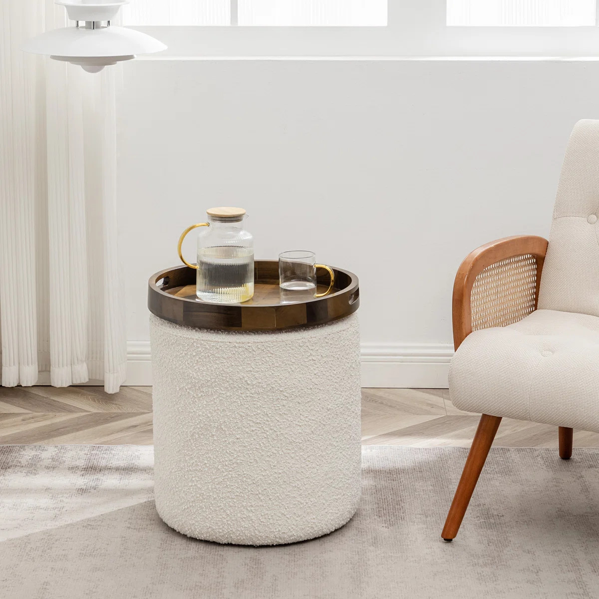 Arooj Round Solid Walnut Serving Tray | Wayfair North America