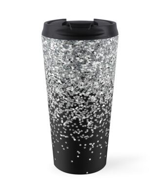 Silver Glitter Travel Mug | Redbubble (US)