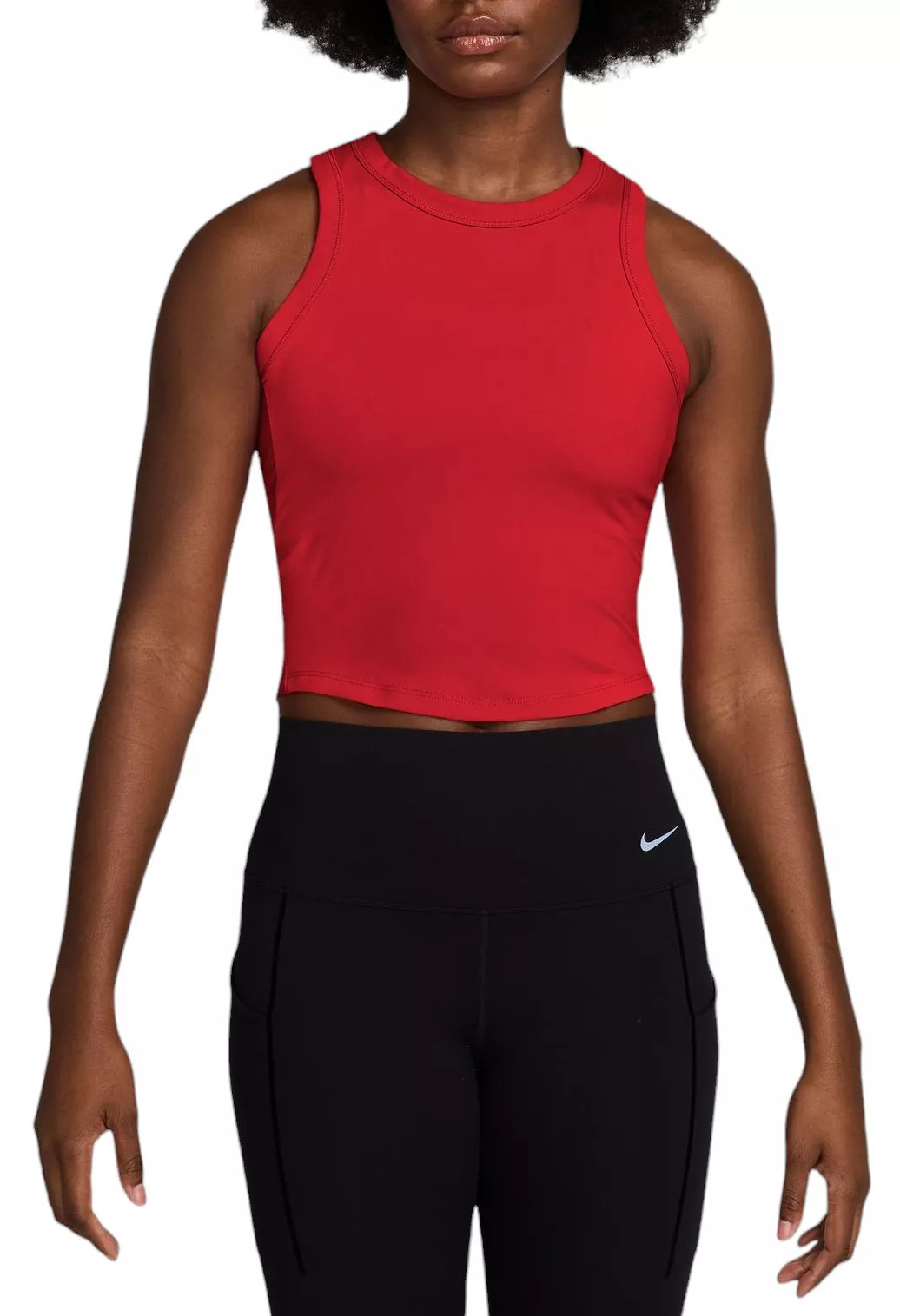 Nike Women's One Fitted Dri-FIT Cropped Tank Top, Small, University Red | DICK'S Sporting Goods
