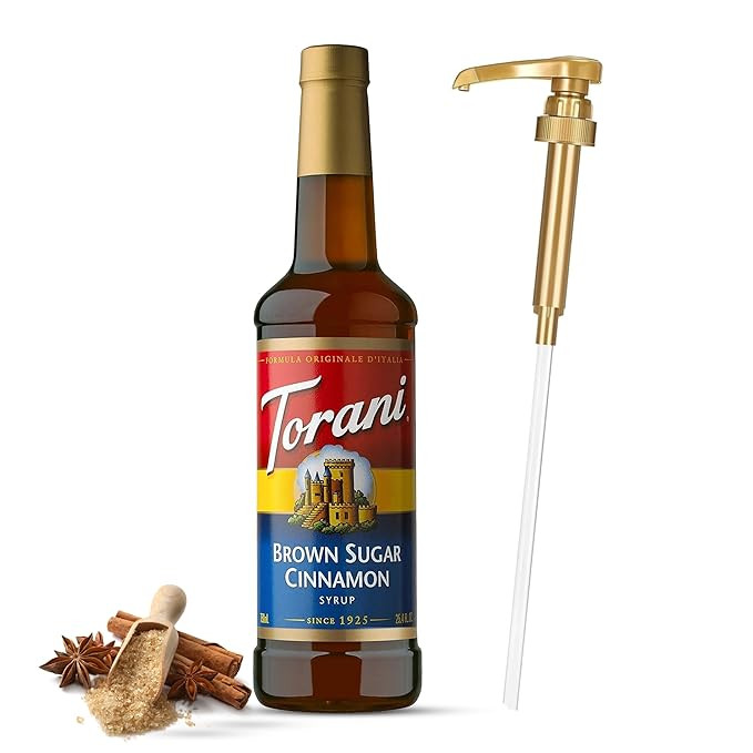 Syrup Pump Dispenser + Torani® Brown Sugar Cinnamon Syrup, 25.4 oz - Coffee Syrup Pump & Flavori... | Amazon (US)