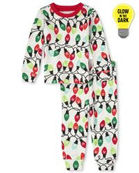 Unisex Baby And Toddler Long Sleeve Glow In The Dark Christmas Lights Snug Fit Cotton Pajamas | T... | The Children's Place