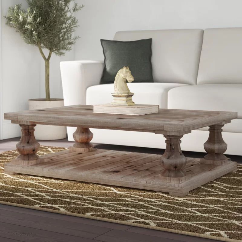 Glenrock Floor Shelf Coffee Table with Storage | Wayfair North America