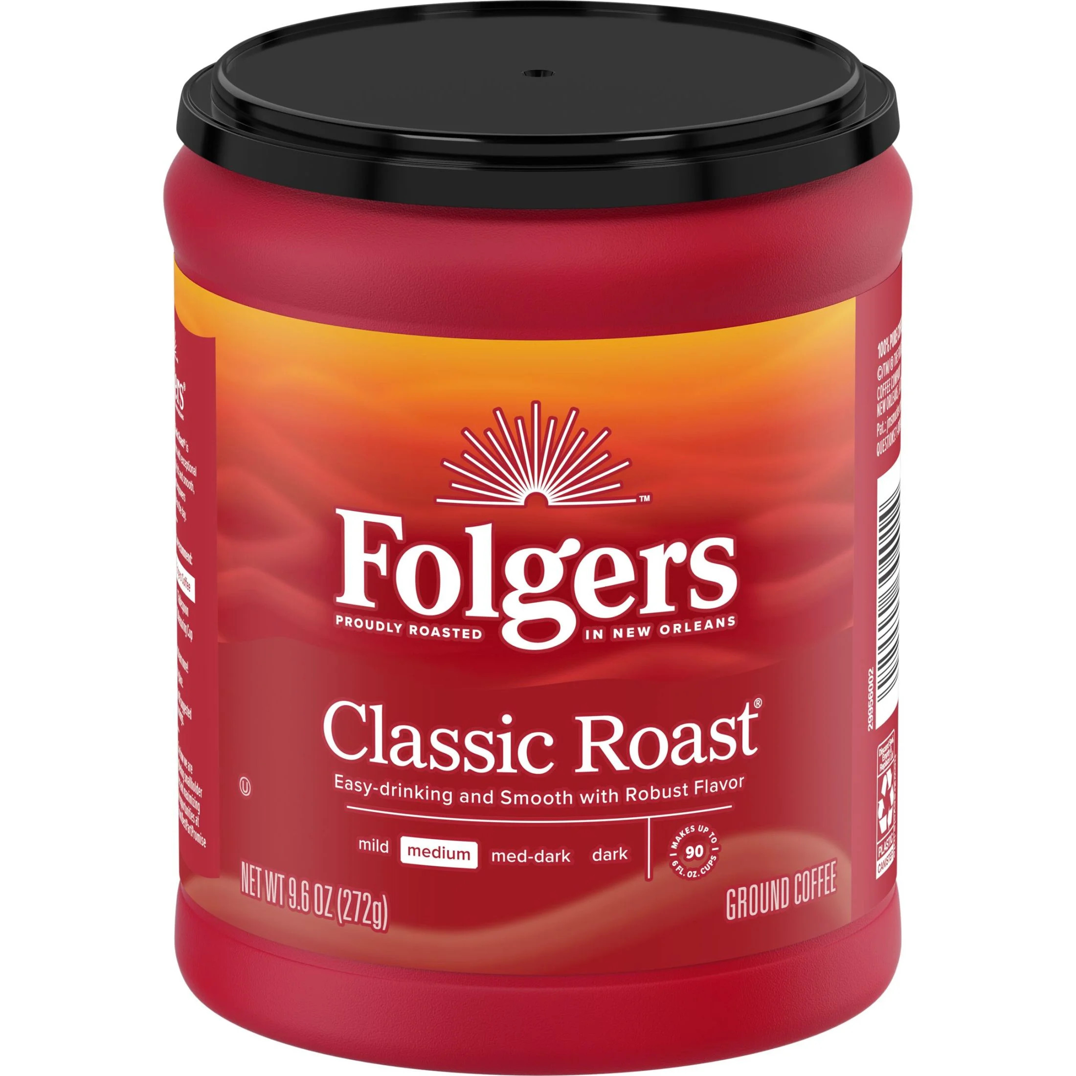 Folgers Classic Roast Ground Coffee, Medium Roast, 9.6 oz Canister | Walmart (US)