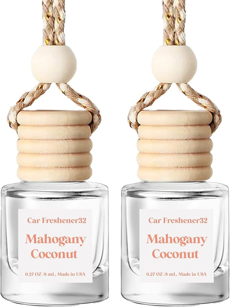 C Classy Car Air Freshener Hanging 2 Pack, Mahogany Coconut Air Freshener Cute, Essential Oil Dif... | Amazon (US)