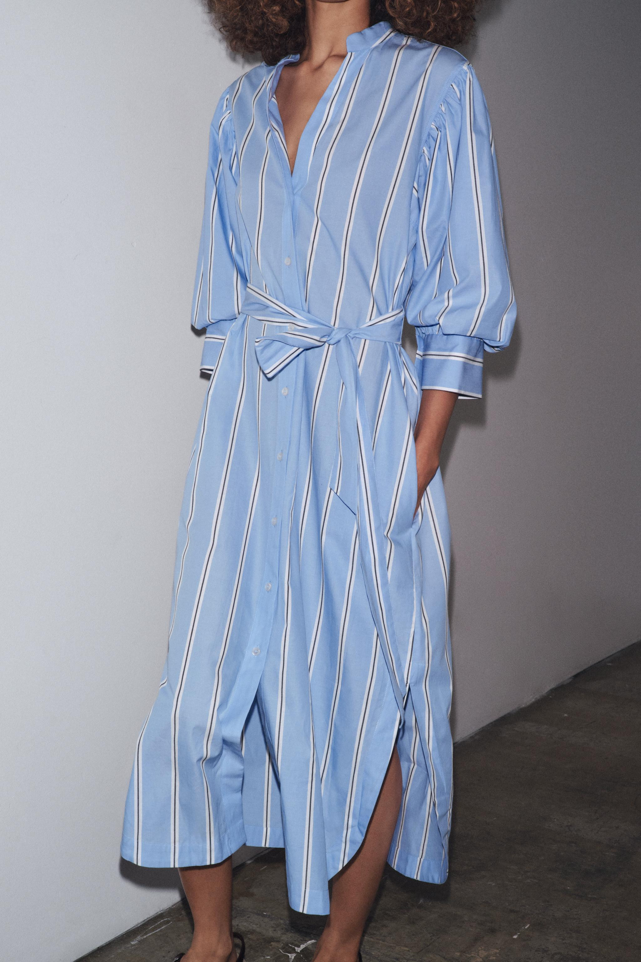 STRIPED BELTED DRESS ZW COLLECTION | Zara US