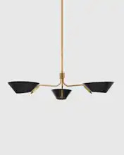 Mid-Century Armed Iron Chandelier in Black | Quince