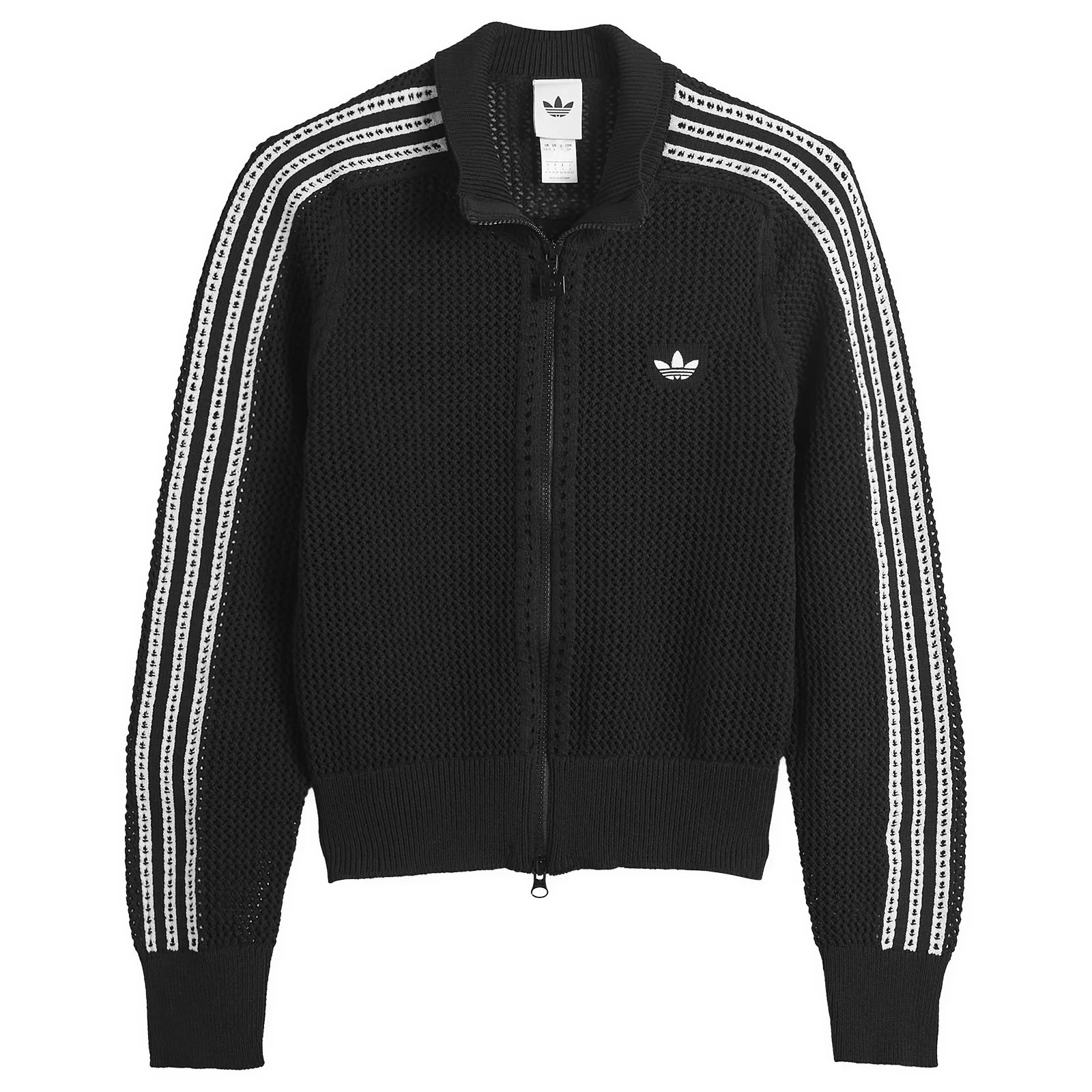 Adidas Women's Crochet Track Top in Black, Size Medium | END. Clothing
