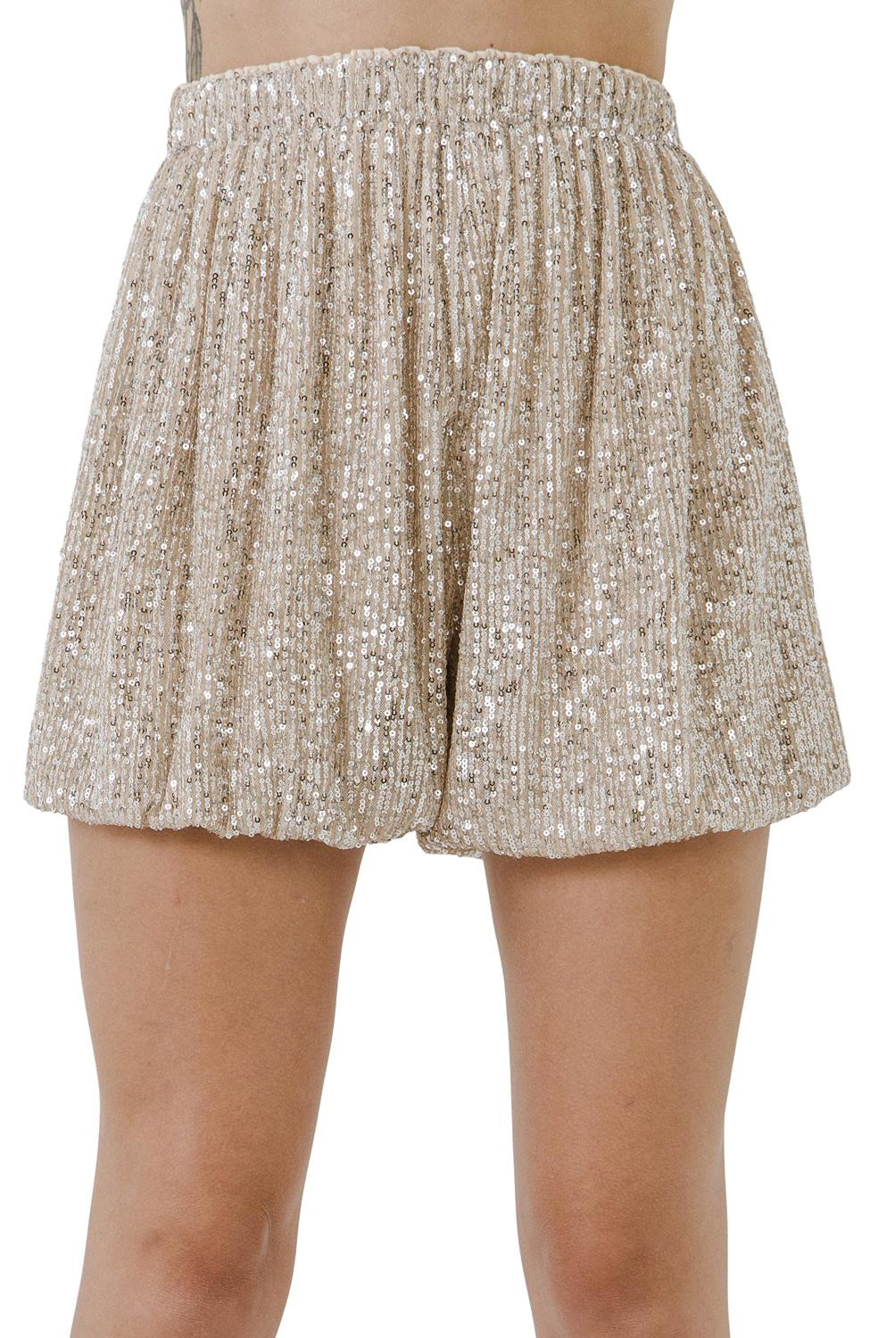 Sequins Blouson Shorts | Lord & Taylor