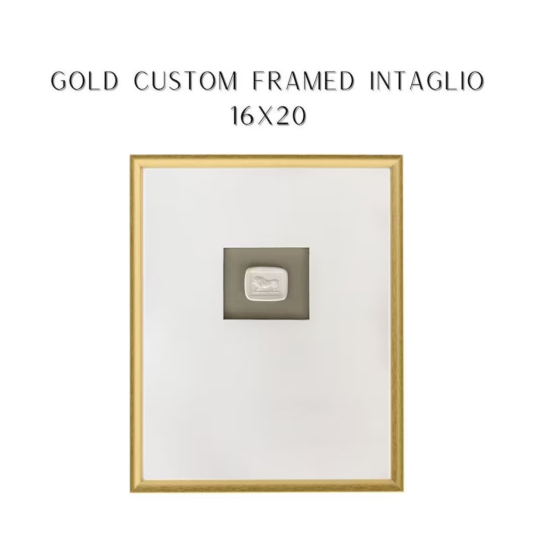Intaglio Framed 16x20 Custom Gold Framed Intaglio Holiday Gift Wedding Gift Interior Design Home ... | Etsy (US)