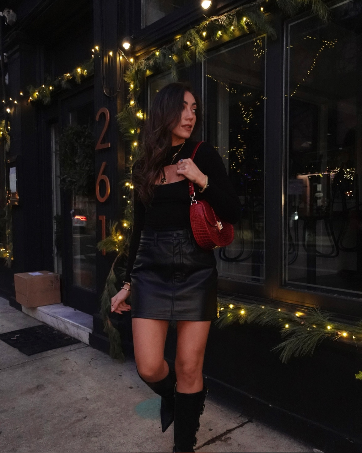 Go to black bodysuit and faux leather skirt with some fun new accessories! 


#LTKSeasonal #LTKsalealert #LTKHoliday