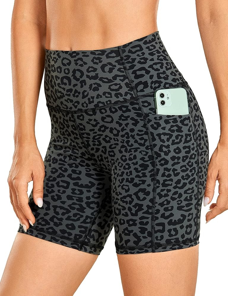 CRZ YOGA Women's Naked Feeling Biker Shorts - 4''/ 5''/ 6''/ 8'' High Waisted Yoga Gym Spandex Sh... | Amazon (US)