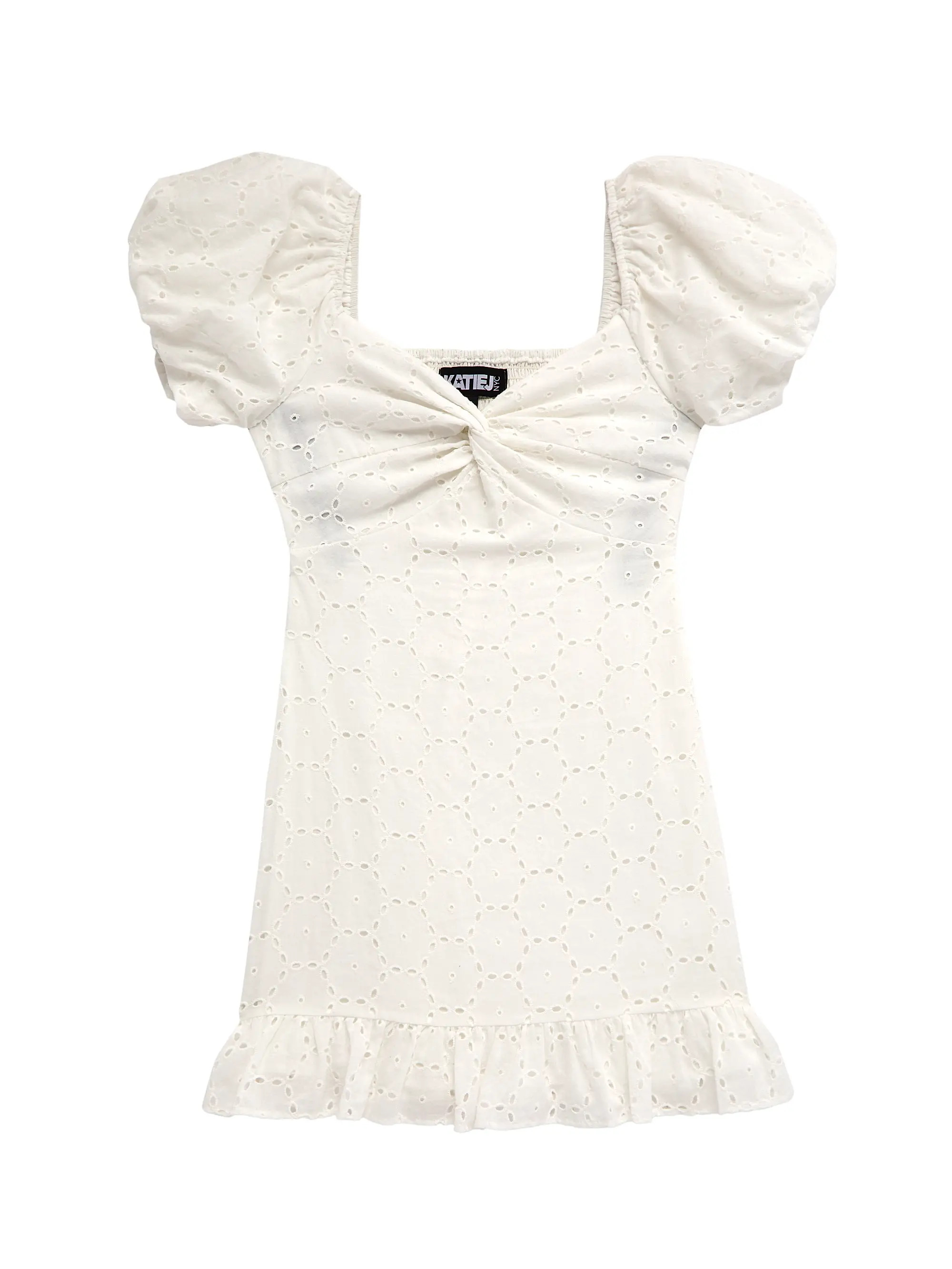 Girl's Phoebe Eyelet Puff-Sleeve Dress | Saks Fifth Avenue