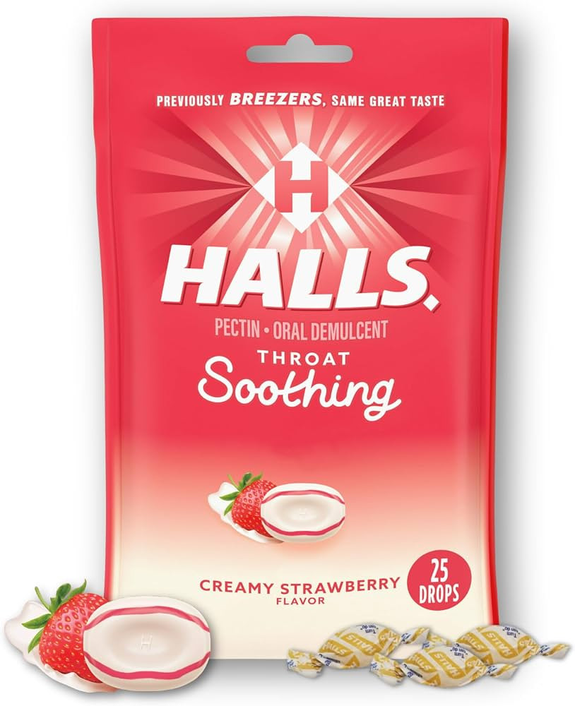 Throat Soothing Creamy Strawberry- Cough Drops for Throat (Formerly Fruit) 25ct (Pack of 1) | Amazon (US)