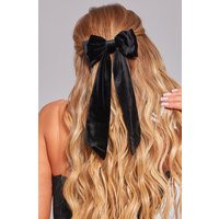 Black Velvet Hair Bow | PrettyLittleThing UK
