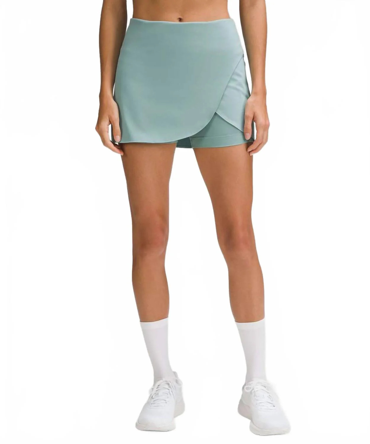 High-Rise Wrap Tennis Skirt In Rip Tide | Shop Simon