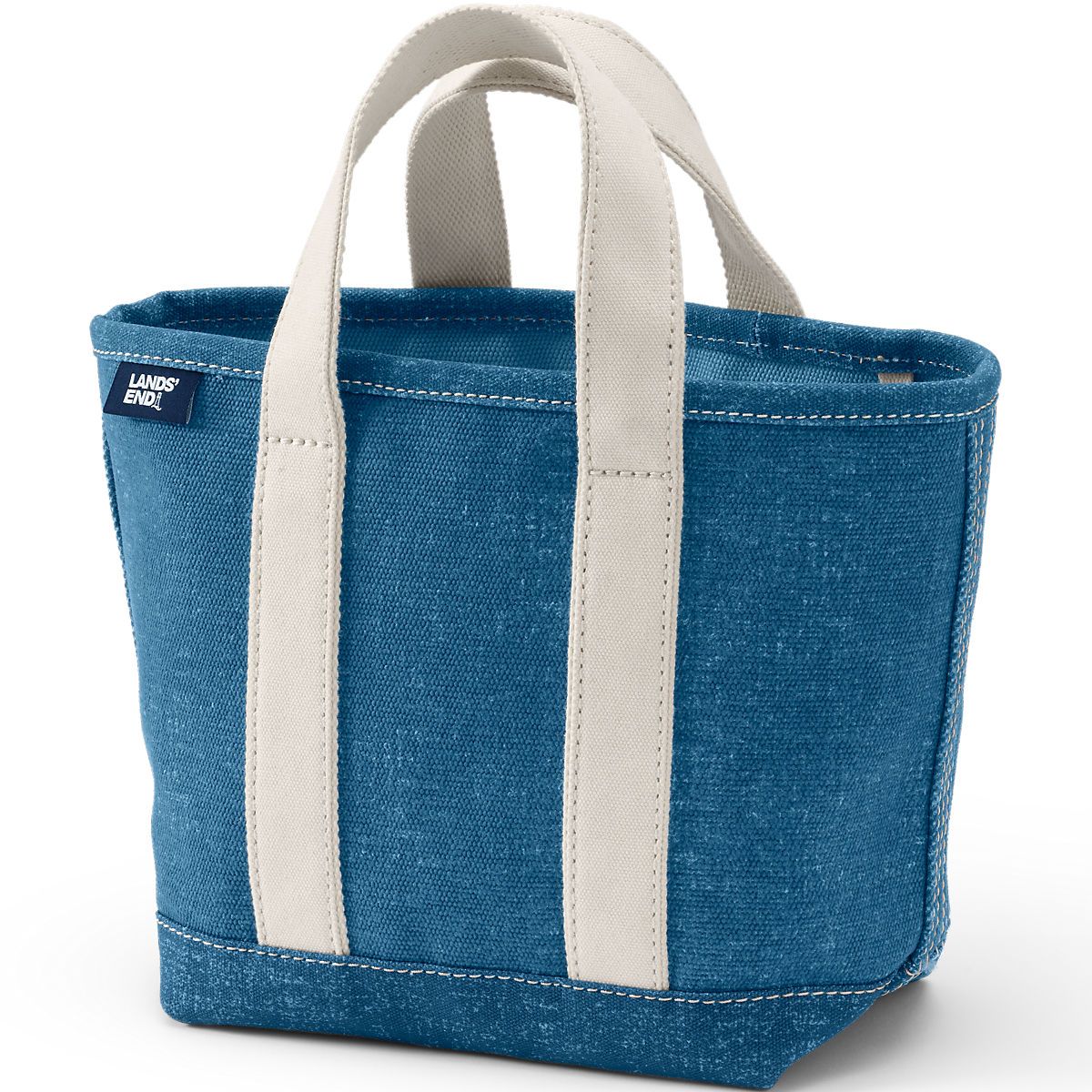 Small Solid Color Open Top Canvas Tote Bag | Lands' End (US)
