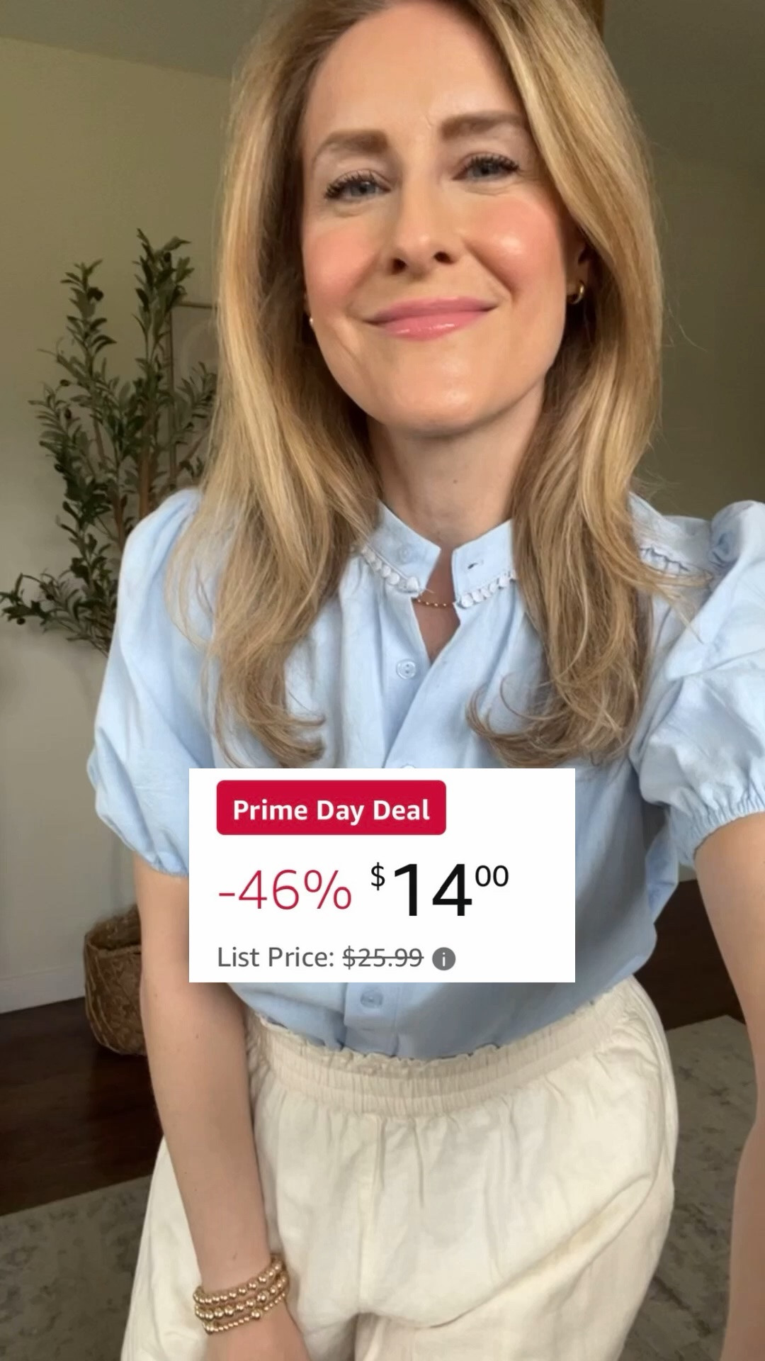 Amazon Prime Day deal on this cotton blouse now $14, several colors! True to size small. #amazonfashion

#LTKSaleAlert
