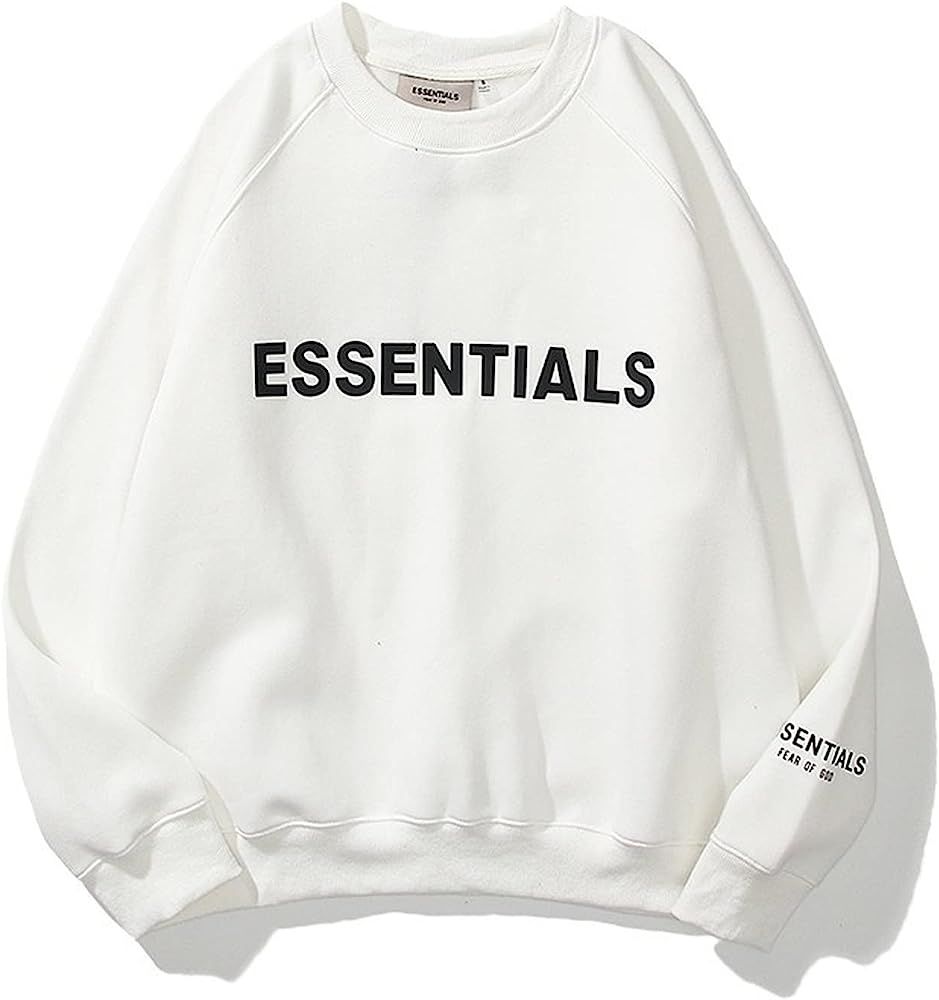 Men'S Essentials Graphic Sweatshirt Long Sleeve Round Neck Pullover Sweatshirt For Woman'S | Amazon (US)
