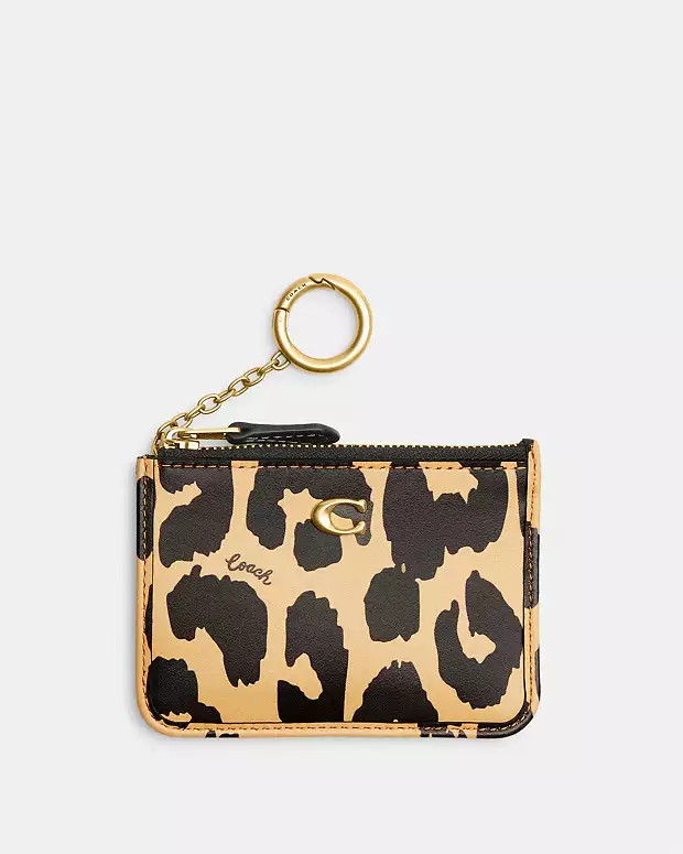 Mini Skinny Id Case With Leopard Print | Coach (US)