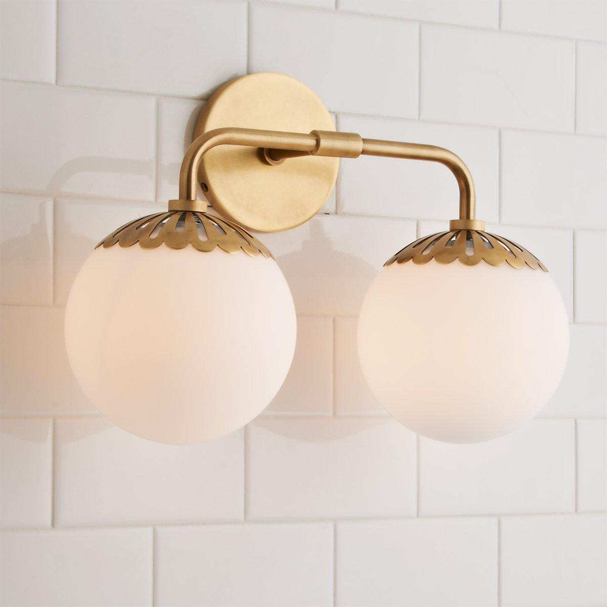 Dewdrop Globe Vanity Light - 2 light | Shades of Light