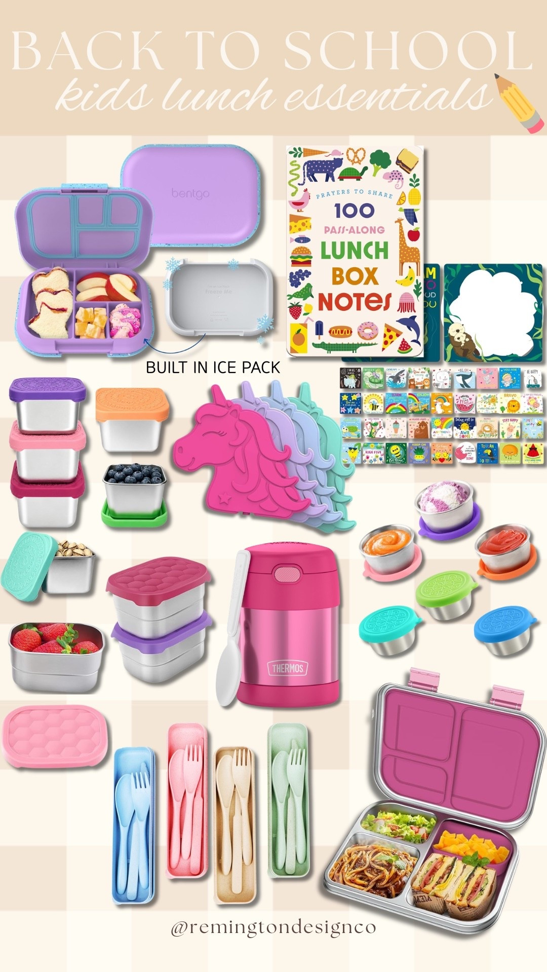 Kids school lunch essentials! 

Kids lunch kits 
School lunch essentials
Back to school supplies 
Girls lunch kit 
Boys lunch kit