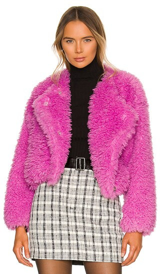 Lena Teddy Jacket in Rose Bud | Revolve Clothing (Global)