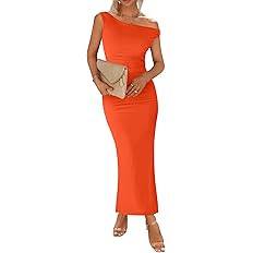 BTFBM 2026 Summer Wedding Guest Dresses for Women One Shoulder Bodycon Ruched Mesh Formal Cocktai... | Amazon (US)