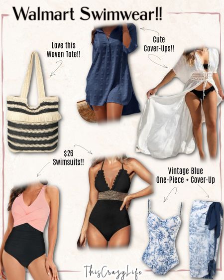 I’ve been loving the cute one piece swimsuits at @walmart recently! And I’ve had this white coverup for years & still love it! I may have to get the shorter coverup (and it comes in so many colors!) And this woven tote bag is perfect for days by the pool, at the beach, or even just running around during these busy summer months! 

@walmartfashion #WalmartPartner #walmartfashion #walmartfinds #walmart

#LTKFindsUnder50 #LTKSaleAlert #LTKSwim