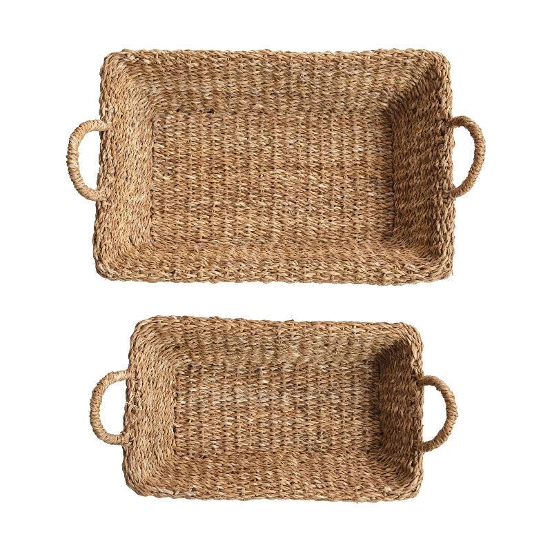 Double Walled Tray w/ Handles (2 Sizes) | Linen & Flax Co