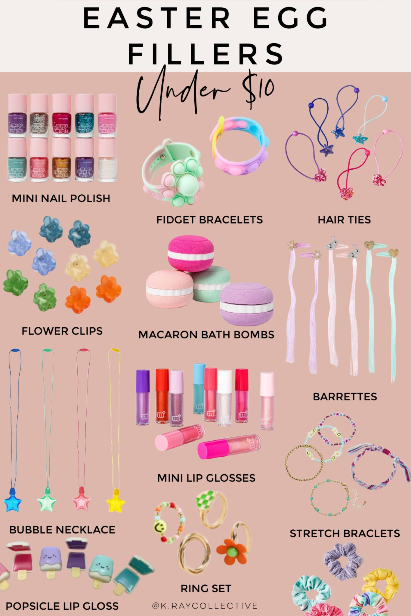 Easter Egg Fillers under $10.  Mini goodies that easily fit inside those eggs.

Easter Egg Stuffers | Easter Eggs | Easter | Easter Gifts | kids Gifts | target finds | under $10 | Easter under $10 | gifts under $10 | Girls Easter baskets

#GirlsEasterBaskets #EasterBasketIdeas #EasterEggFillers #EasterEggStuffers #EasterUnder10

#LTKunder50 #LTKSeasonal #LTKkids