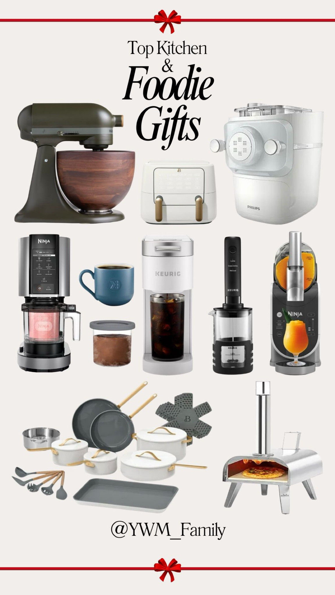 🍳 Top Kitchen/Foodie Gifts 🥘

KitchenAid Evergreen Stand Mixer – A stunning, versatile mixer for every baking project. #KitchenGoals #BakingBliss

Ninja SLUSHi Frozen Drink Maker – Blend, freeze, and enjoy perfect slushies and more. #FrozenTreats #DrinkMaker

Beautiful Cookware Set by Drew Barrymore – Elegant and durable 22-piece set for every cooking need. #CookInStyle #KitchenChic

Keurig K-Iced Plus Coffee Maker – Brew hot or iced coffee with ease. #CoffeeLover #IcedCoffeeDreams

Keurig SimpleCafe Frother Coffee Maker – Compact and easy-to-use for frothy brews. #MorningEssential #HomeCafe

Philips Pasta Maker 7000 Series – Homemade pasta made simple with pro technology. #PastaNight #KitchenInnovation

Beautiful TriZone Air Fryer by Drew Barrymore – Air fry, roast, and bake in style. #AirFryerMagic #HealthyCooking

Ninja CREAMi Ice Cream Maker – Make creamy desserts with one-touch ease. #DessertLovers #DIYIceCream

BIG HORN Pizza Oven – Outdoor wood-fired pizza oven for perfect crispy crusts. #PizzaNight #FoodieDream

Elevate your kitchen game or gift the foodie in your life! 🍕☕🍝

#LTKHoliday #LTKHome #LTKGiftGuide