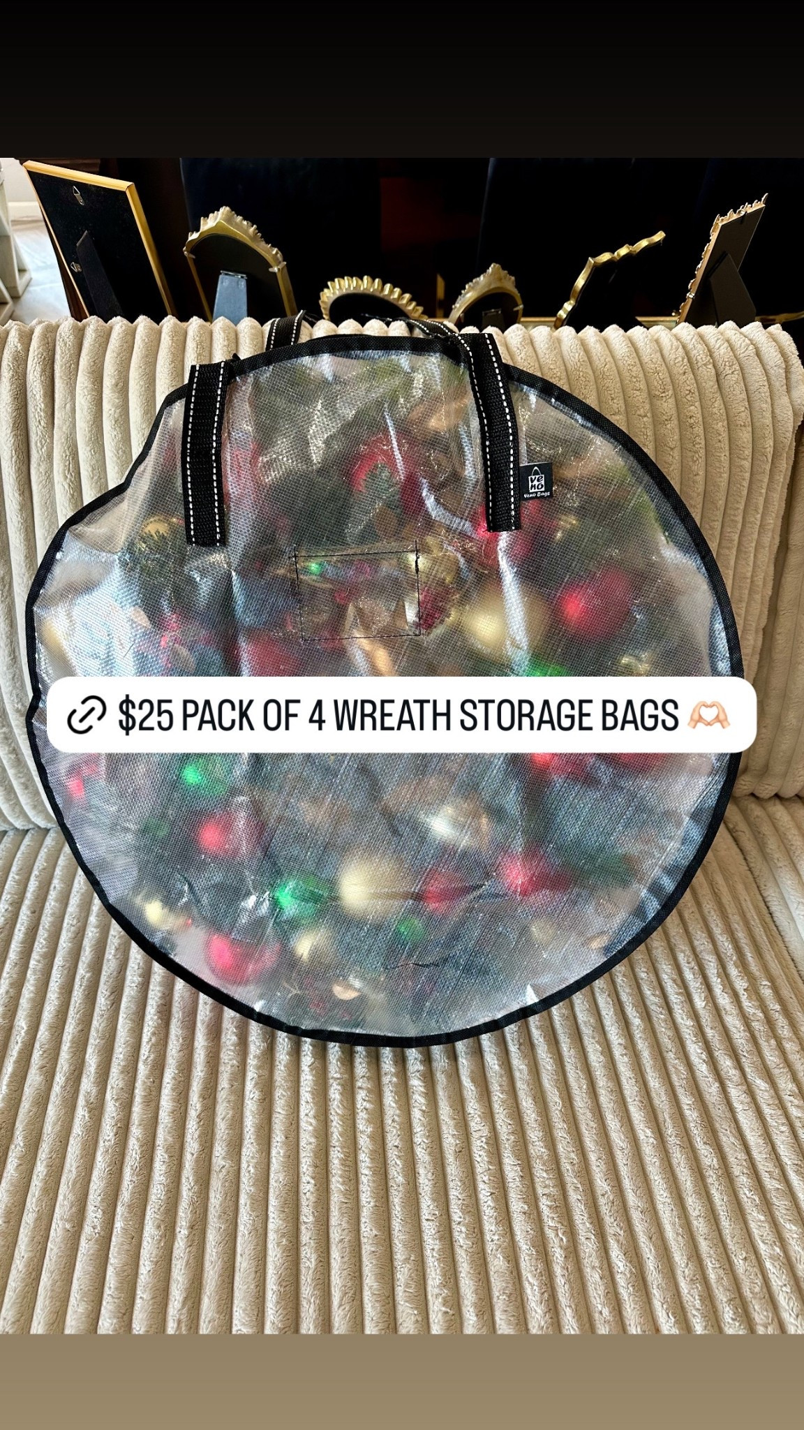 $25 pack of 4 wreath storage bags! 🫶🏻

#LTKHome