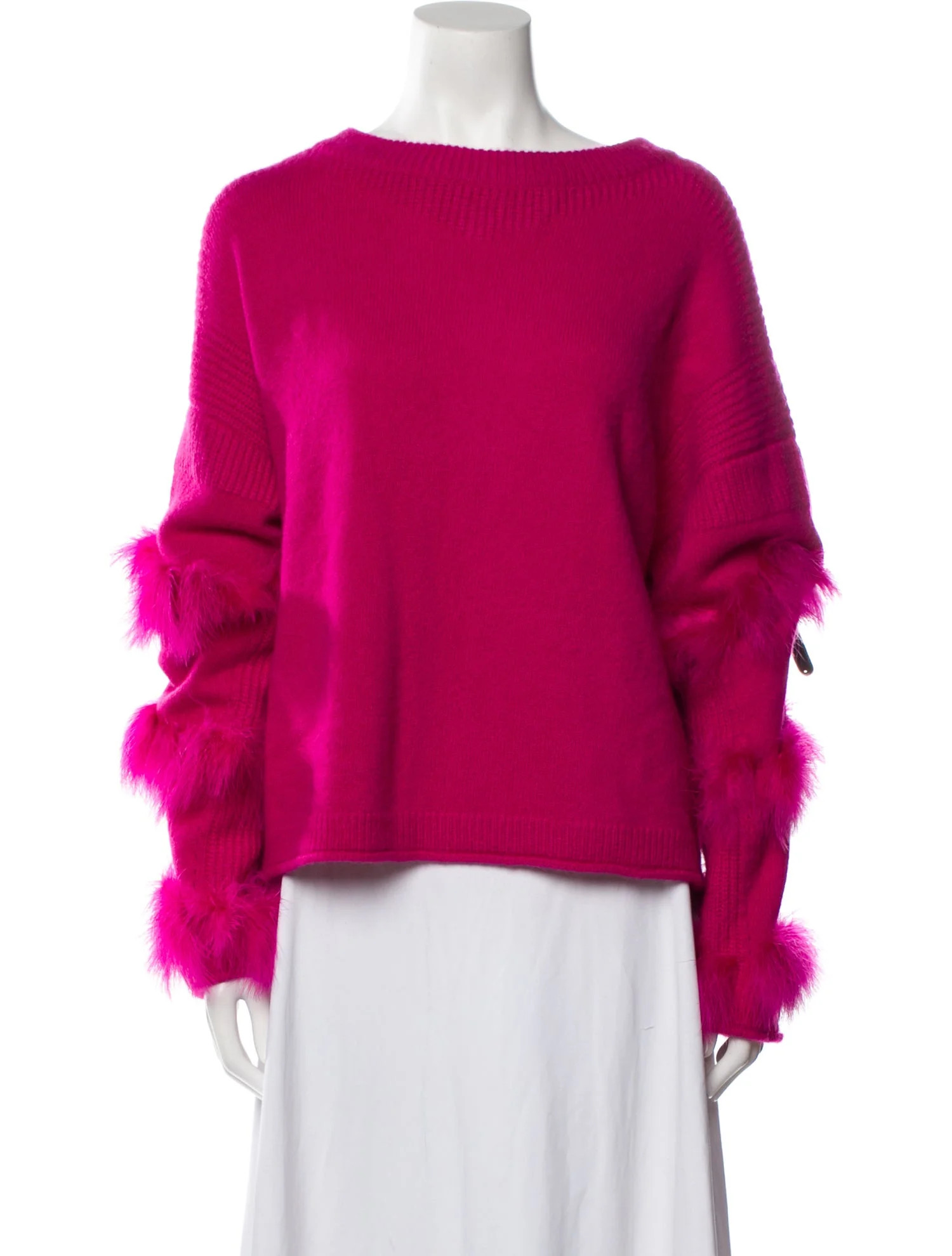 Cashmere Bateau Neckline Sweater w/ Tags | The RealReal